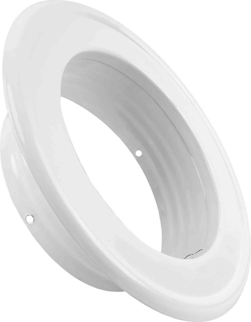 BAUSTER Metallflansch WHITE Wandflansch Lüftungsrohr Luftkanal Abluftrohr 140mm