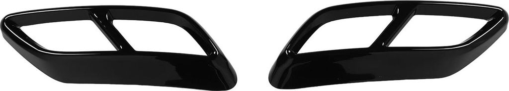 2PCS Auspuff Endrohr Abdeckung Links Rechts Dekorative Throat Rahmen für A3 8Y 2021 aufwärts Glänzend Schwarz