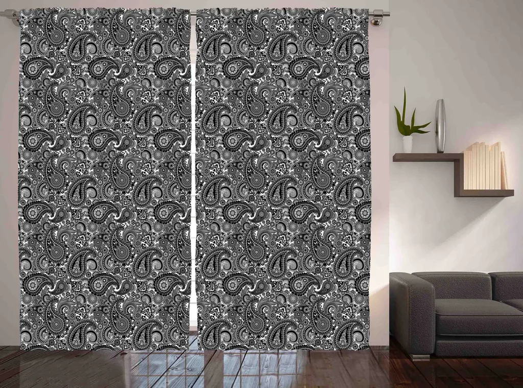 Rideau de Chambre à Fronces avec Dentelle Traditionnelle 280 x 225 cm