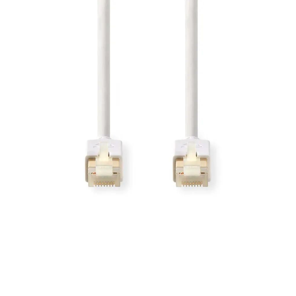 Câble Réseau 10m CAT6 F/UTP Gaine LSZH Anti-Interférence Blanc Nedis