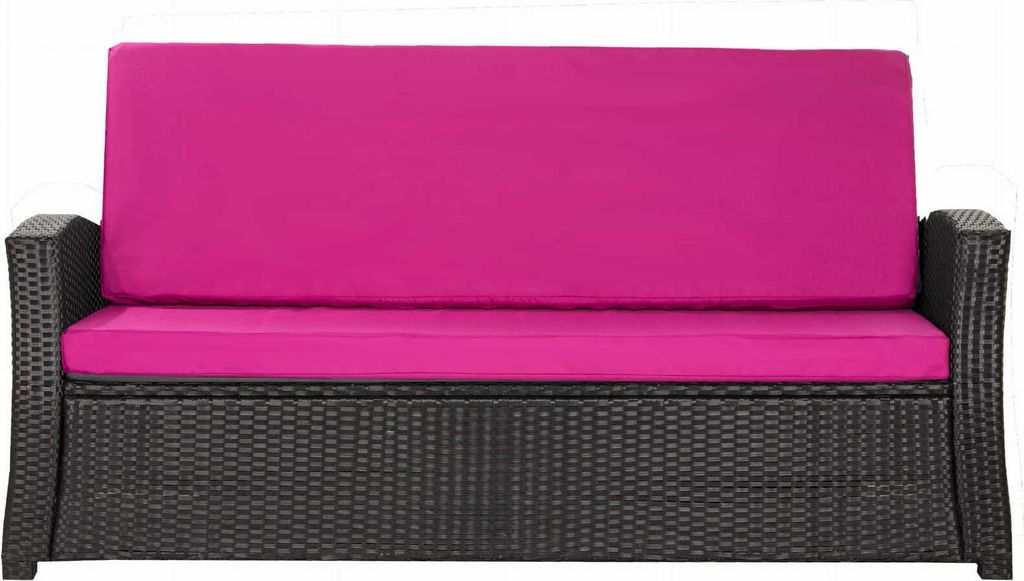 Bankkissen 150×50×50x7 cm rosa – Sitzkissen für Gartenbank 2-3 Personen mit abnehmbarem Bezug, bequemes Polster für Outdoor & Terrasse