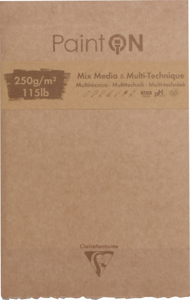 Clairefontaine Block, geleimt, 50 Bl, 250g, 13 ,9x21,5cm, sortiert 975174C