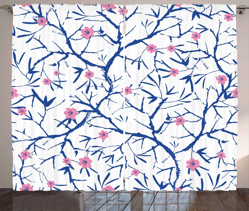 Tenda Rustica ABAKUHAUS Rosa e Blu Navy - Atmosfera Romantica 280x175