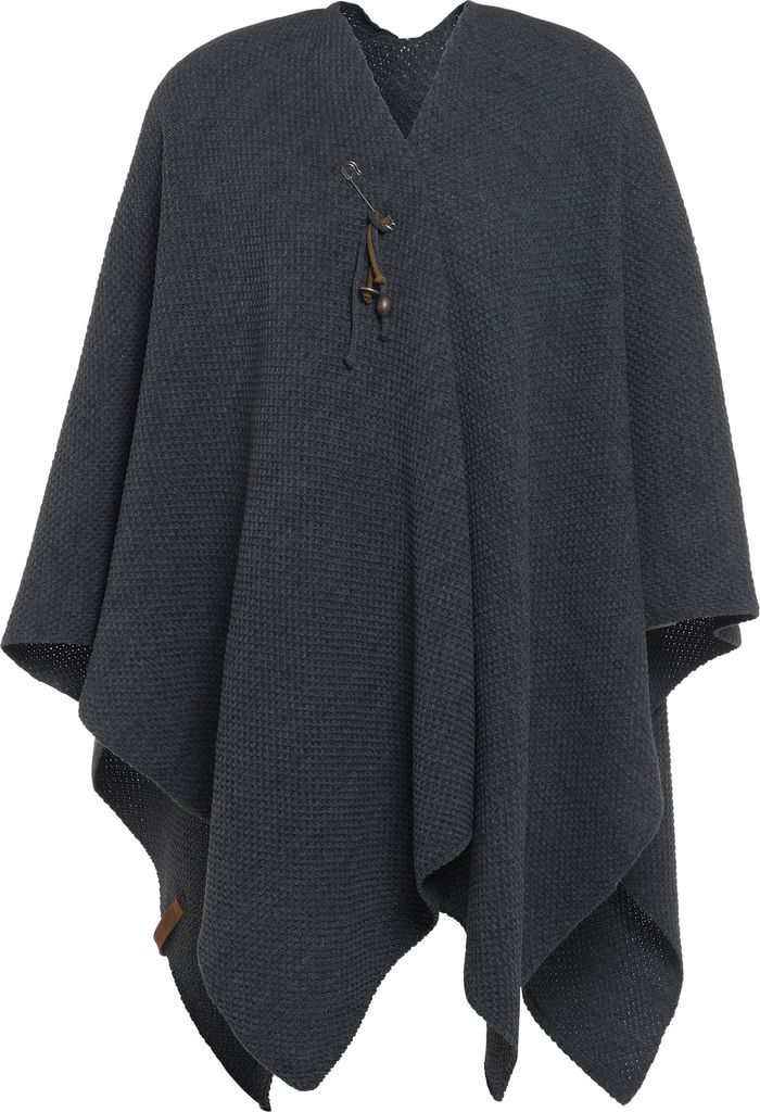 Knit Factory Jazz Poncho Cape - Anthrazit - One Size Produktbild 