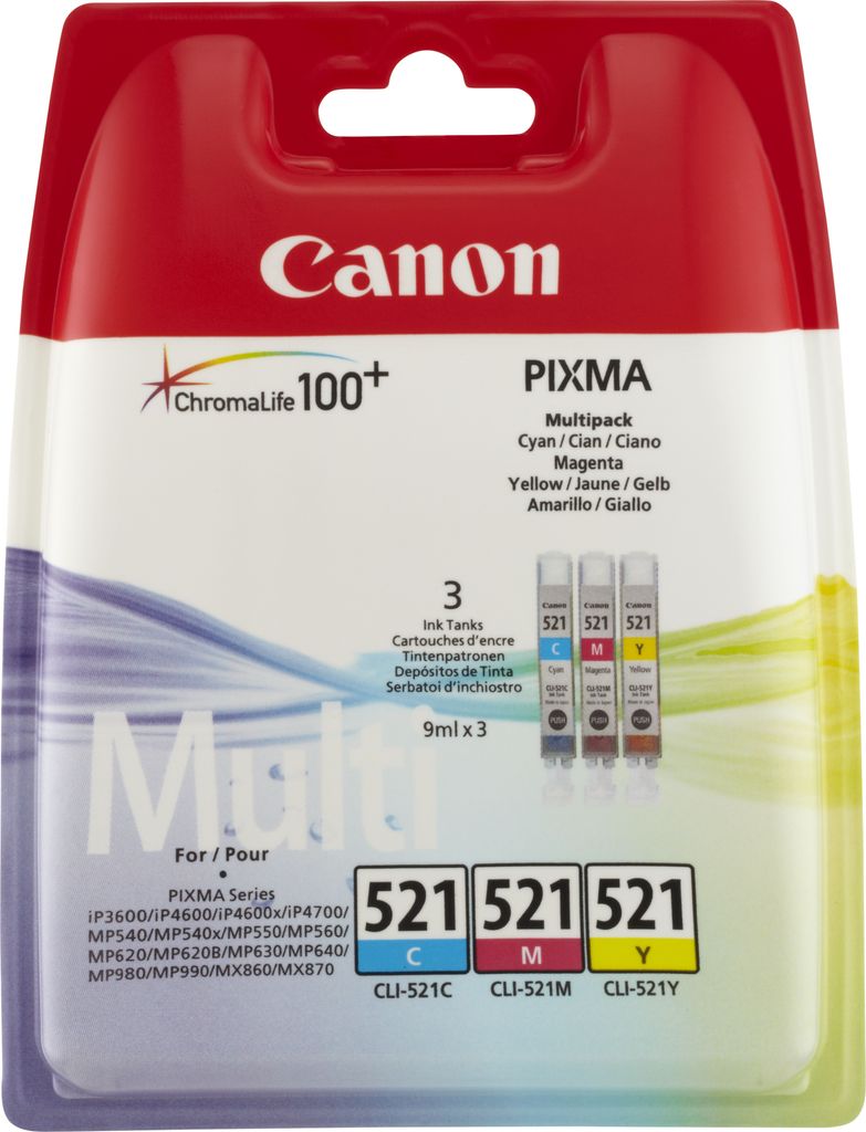 Canon CLI-521 Multipack Tricolor Cartouche d'impression Image du produit 