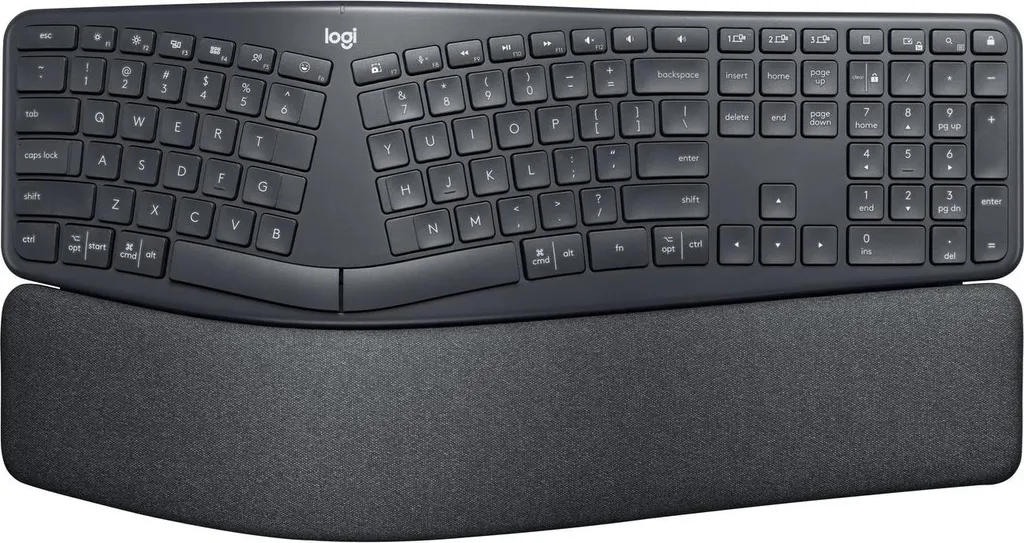 Logitech ERGO K860 Clavier Bluetooth avec Repose-poignets Incurvé