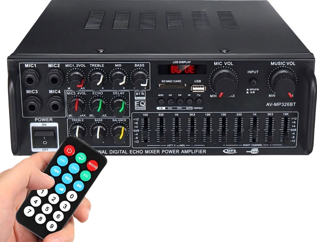 2000W HiFi 2-Kanal Verstärker Bluetooth 5.0 Stereo Produktbild 