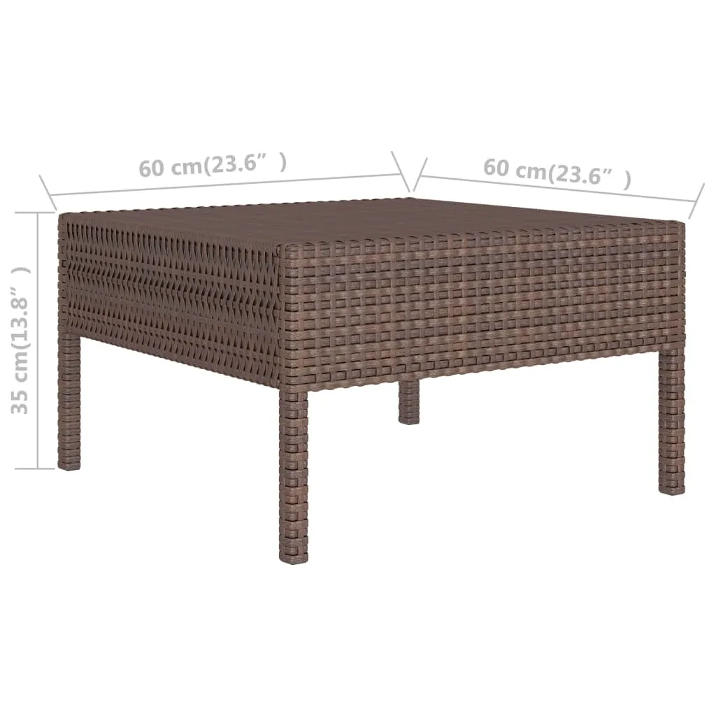 Set Divani Giardino 2 Posti vidaXL Poly Rattan Marrone - 7