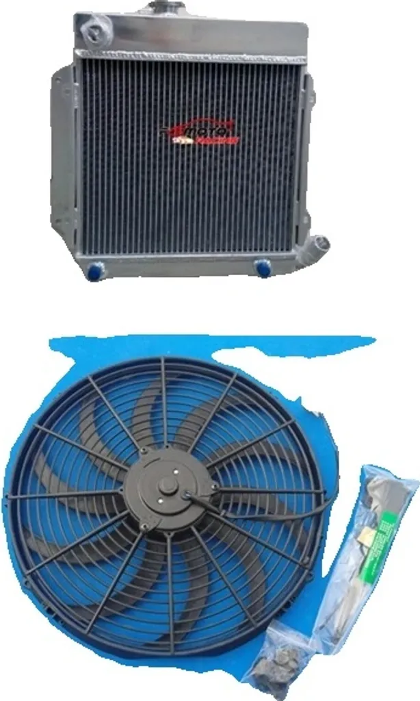 Radiateur de Refroidissement Moteur BMW E10 en Alu et son Ventilateur
