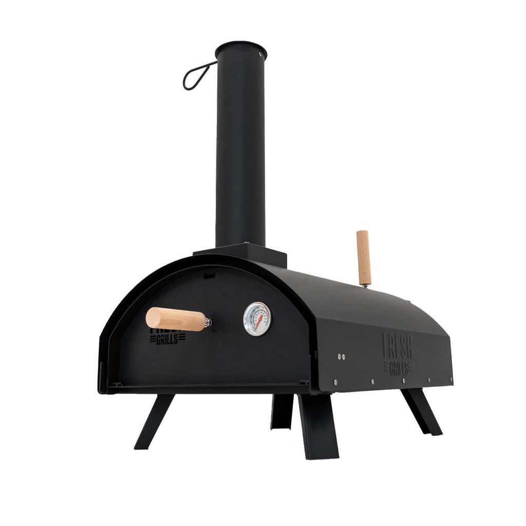 Outdoor-Pizzaofen 30cm Stahl Tragbar Multi-Brennstoff Holz Kohl Holzpellets BBQ