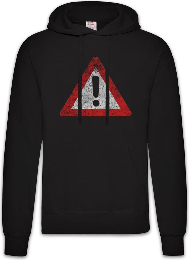 Urban Backwoods Warning Sign II, Herren Hoodie, Farbe: Schwarz, Größe: S