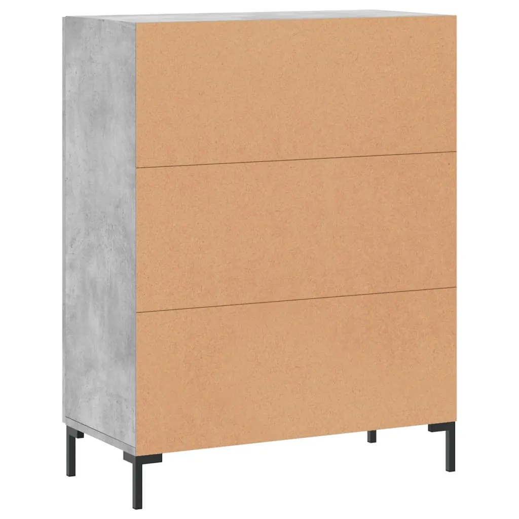 The Living Store credenza cemento grigio 69,5x34x90 cm materiale legno - 8