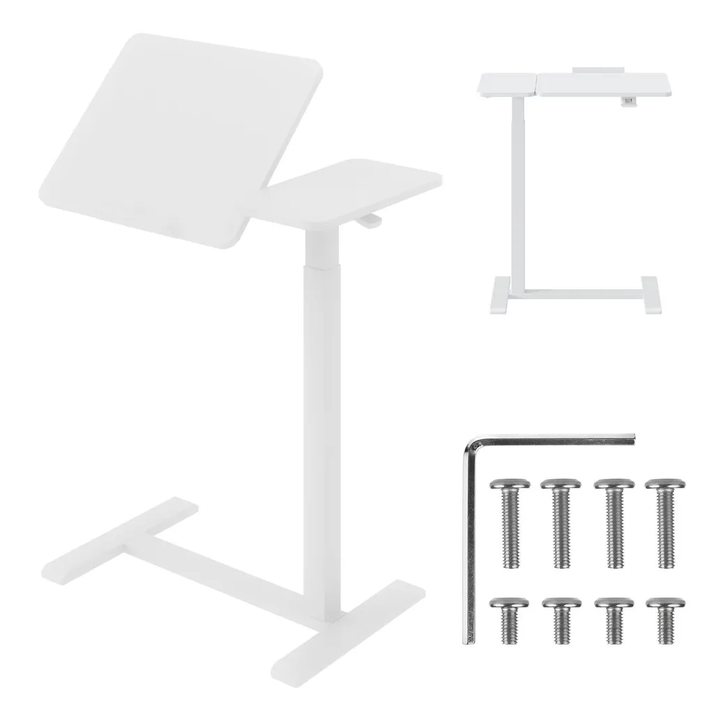 Bureau mobile contre le mal de dos Maclean MC-120 W blanc ajustable