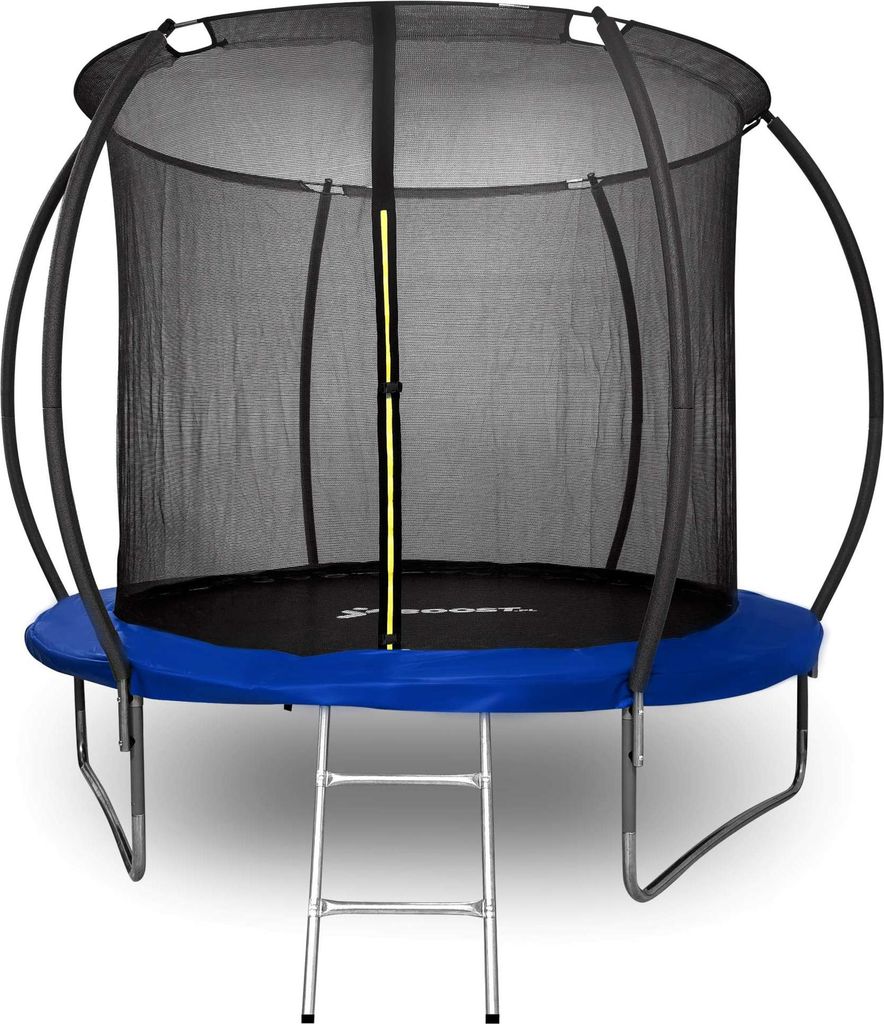 Trampolin mit Netz und Leiter HENZEN 244 cm blau FT 8