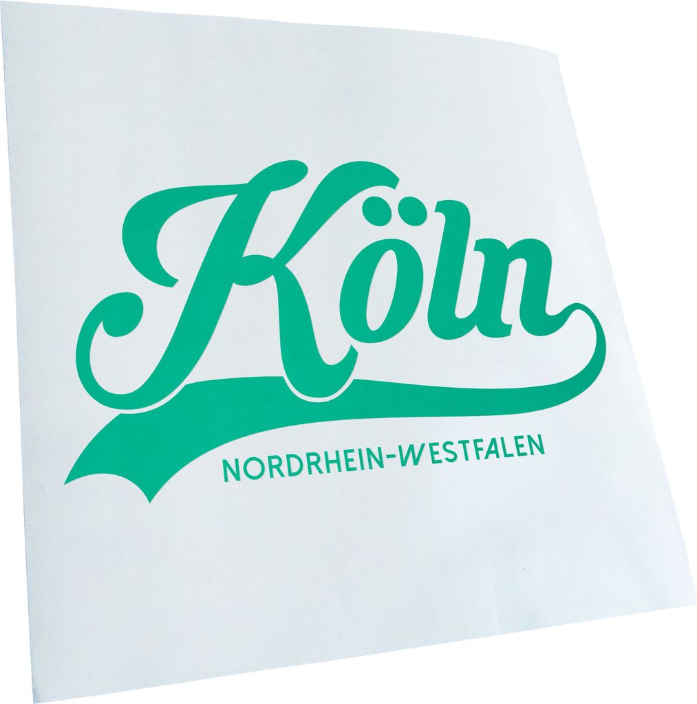 Kiwistar - Autoaufkleber - Köln Nordrhein-Westfalen - Türkis - 60x34cm - Aufkleber für Auto, Laptop, Fahrrad, LKW, Motorrad Mehrfarbig JDM Decal...