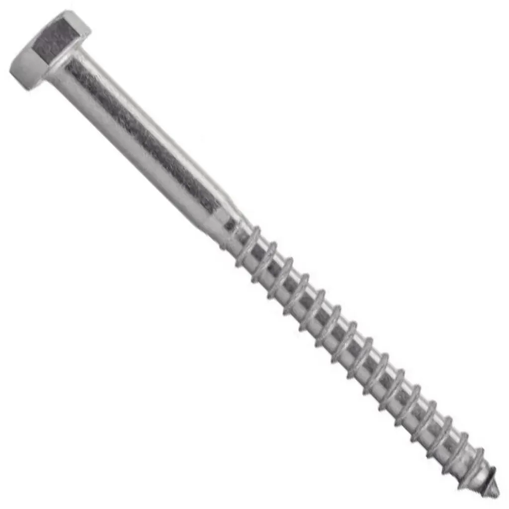 Fixation Anti-Rouille pour Bois Tirefond 12x260 mm Inox A2 DIN 571 x10