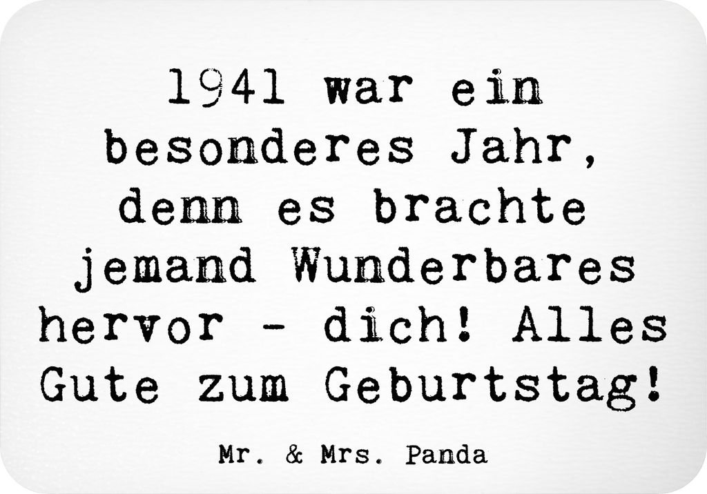 Mr. & Mrs. Panda magnet Spruch 1941 Geburtstag - Weiß - Geschenk, Geschenkideen, Happy Birthday, besondere Geschenke, Kühlschrankmagnet, Geburtst...