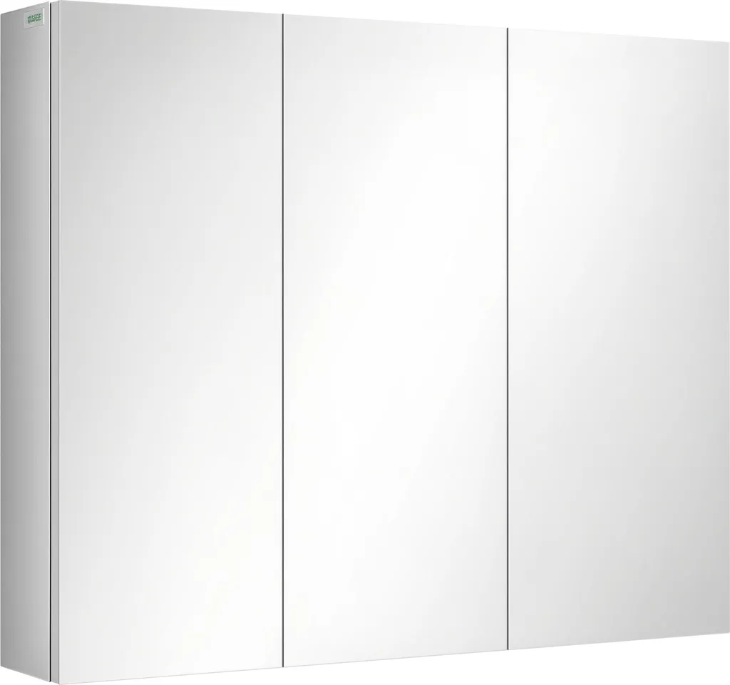 Armoire de toilette inox anticorrosion kleankin avec triple miroir mural