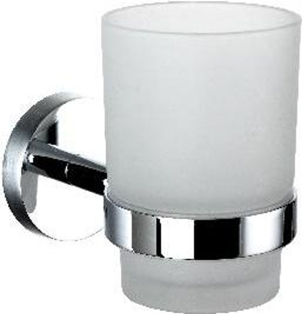 kielle Oudee - Zahnputzbecher, Glas matt/Chrom 40002010 Produktbild 