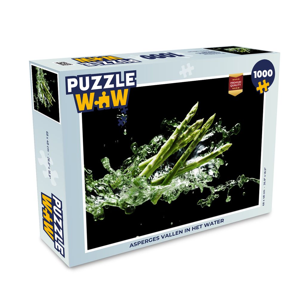 MuchoWow Puzzle 1000 Teile Spargel fällt ins Wasser - Erwachsene - Rätsel