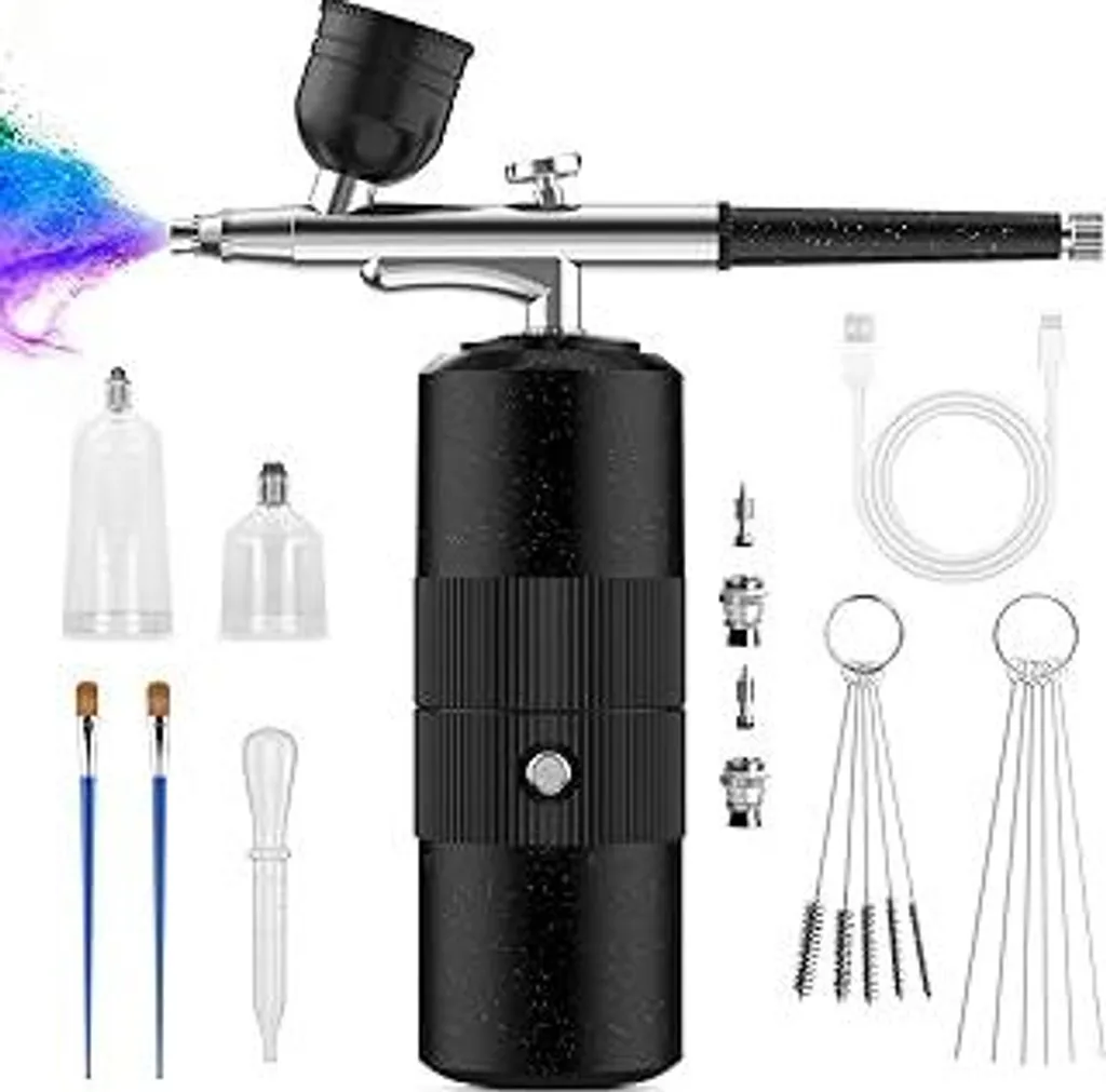 Set Aerografo PHILORN Portatile 32PSI: Kit Professionale per Nail Art e Torte