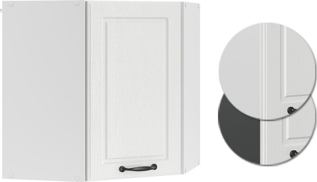 Vicco Eckhängeschrank R-Line, 57 cm, Weiß Landhaus/Weiß Produktbild 6