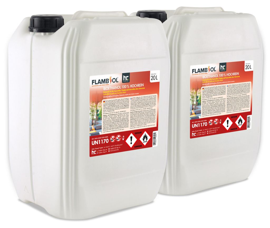 2x 20 L FLAMBIOL® Bioethanol 100% Hochrein Produktbild 