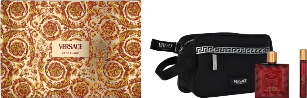 Cofanetto Regalo Versace Eros Flame: EDP 100ml + 10ml + Travel Bag