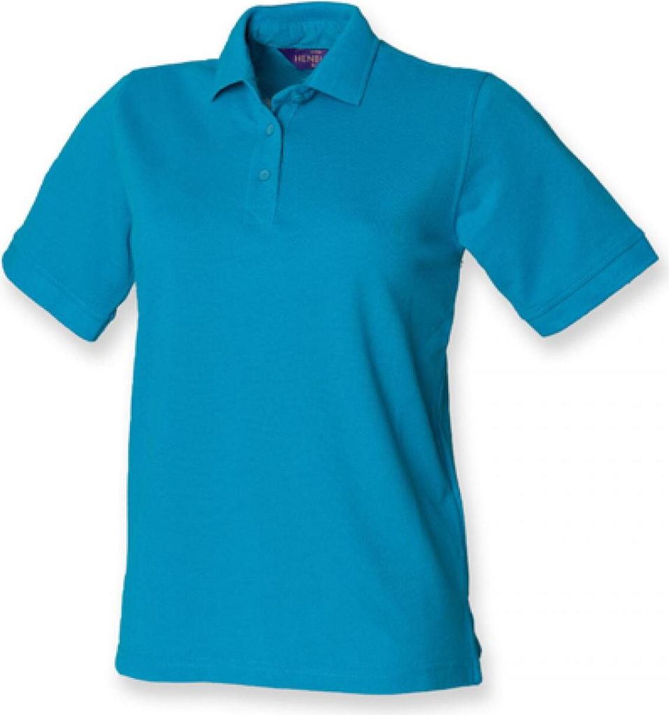 Henbury H401 | Damen Piqué Poloshirt 65/35 - Farbe: Turquoise - Größe: XXL
