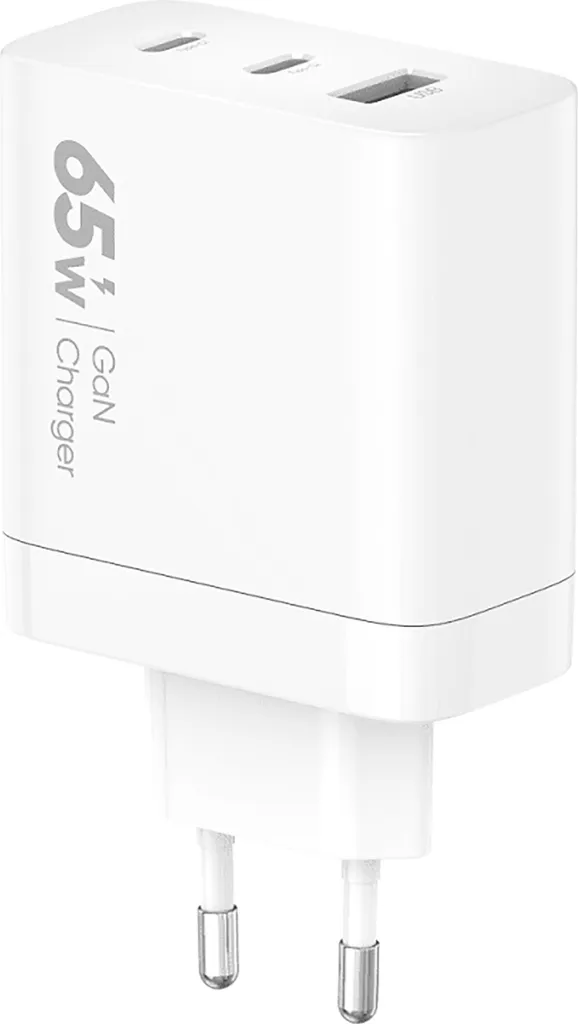 Chargeur secteur VIDVIE PLE262 65W 3A avec 2x USB-C et câble iPhone intégré
