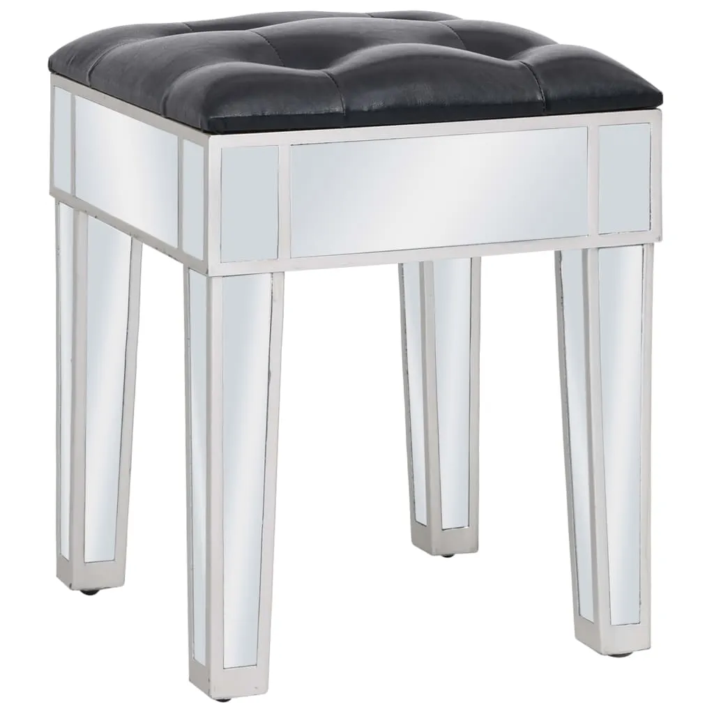 Table de Maquillage avec Miroir et Tabouret en MDF Blanc - vidaXL - 8