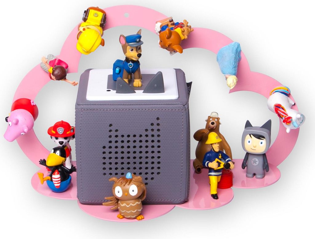 moin minis Wolke Rosa / Pink magnetisches Regal kompatibel mit 20 Tonie Figuren und Tonie Box Wolkenregal für Kinder Hörfiguren Magnetregal