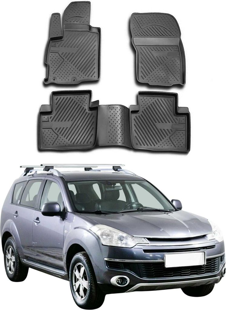 2007-2012 Citroen C-Crosser tappetini TPE nero 4 pz Immagine del prodotto 