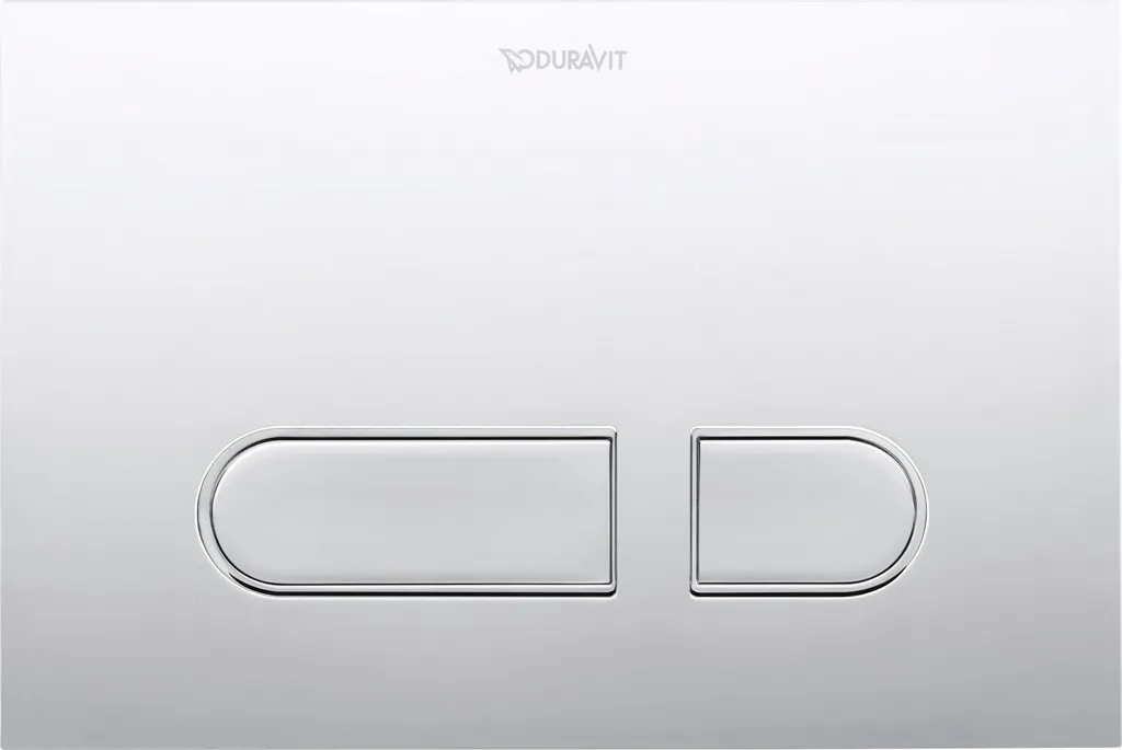 Plaque de commande WC Duravit A1 en plastique blanc 217 x 146,5 mm