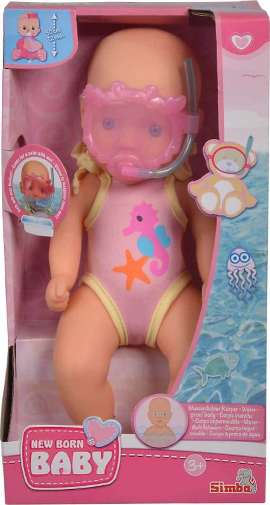 Neugeborenes Baby Badpop