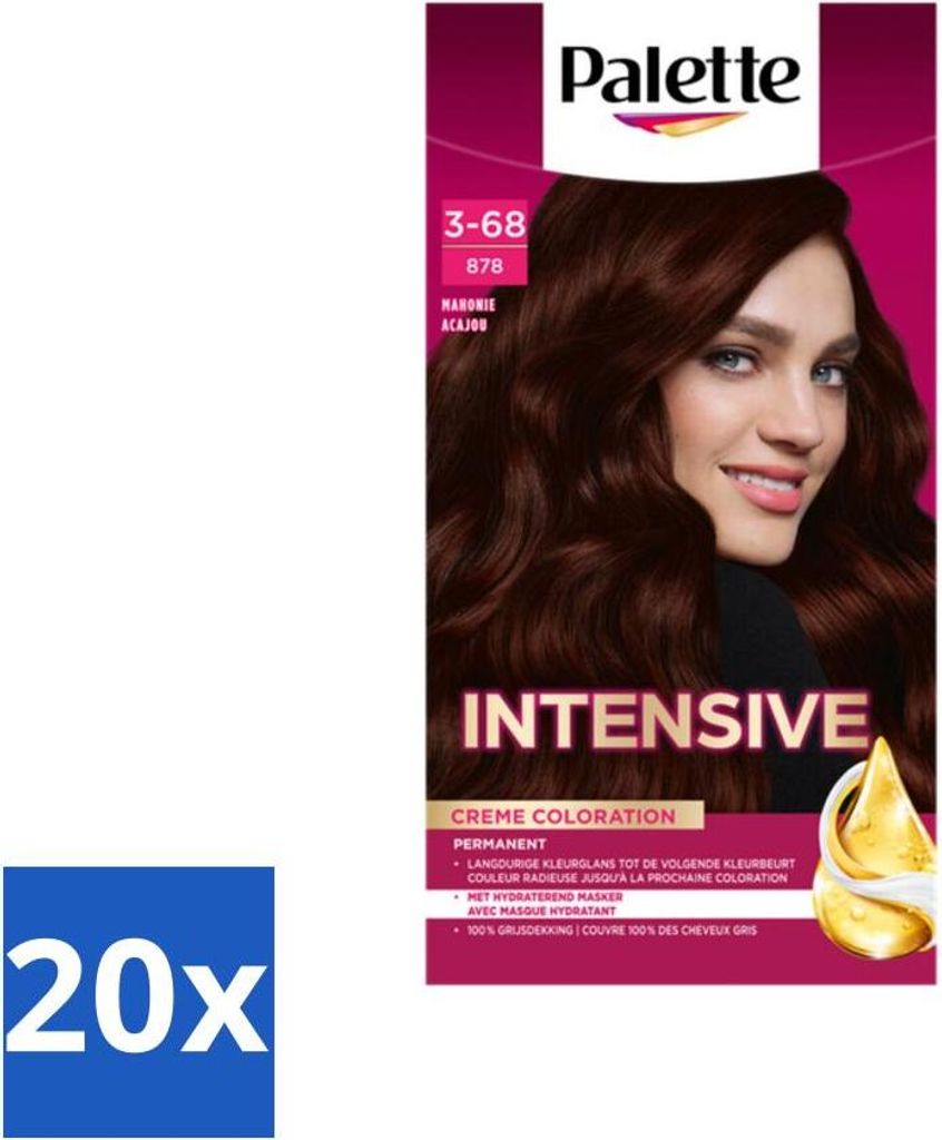 Palette Intensive Oil-Care Color Haarfarbe 878 Mahagoni - Vorteilspack - 20 Stücke