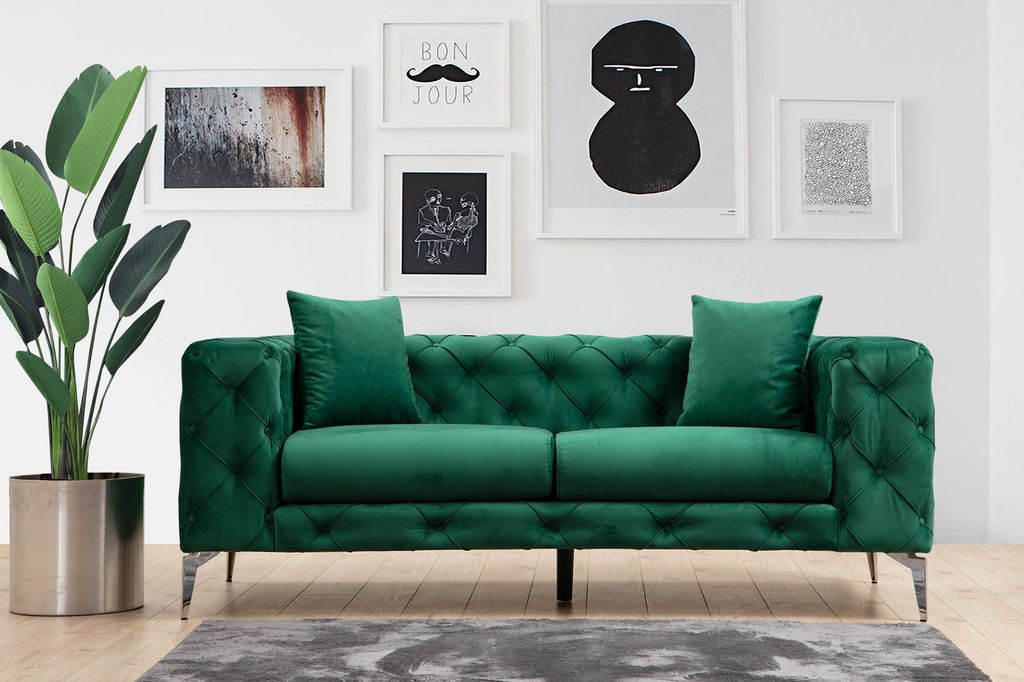 Hanah Home, Como- HLN1133, vert, canapés-lits, structure : Image du produit 