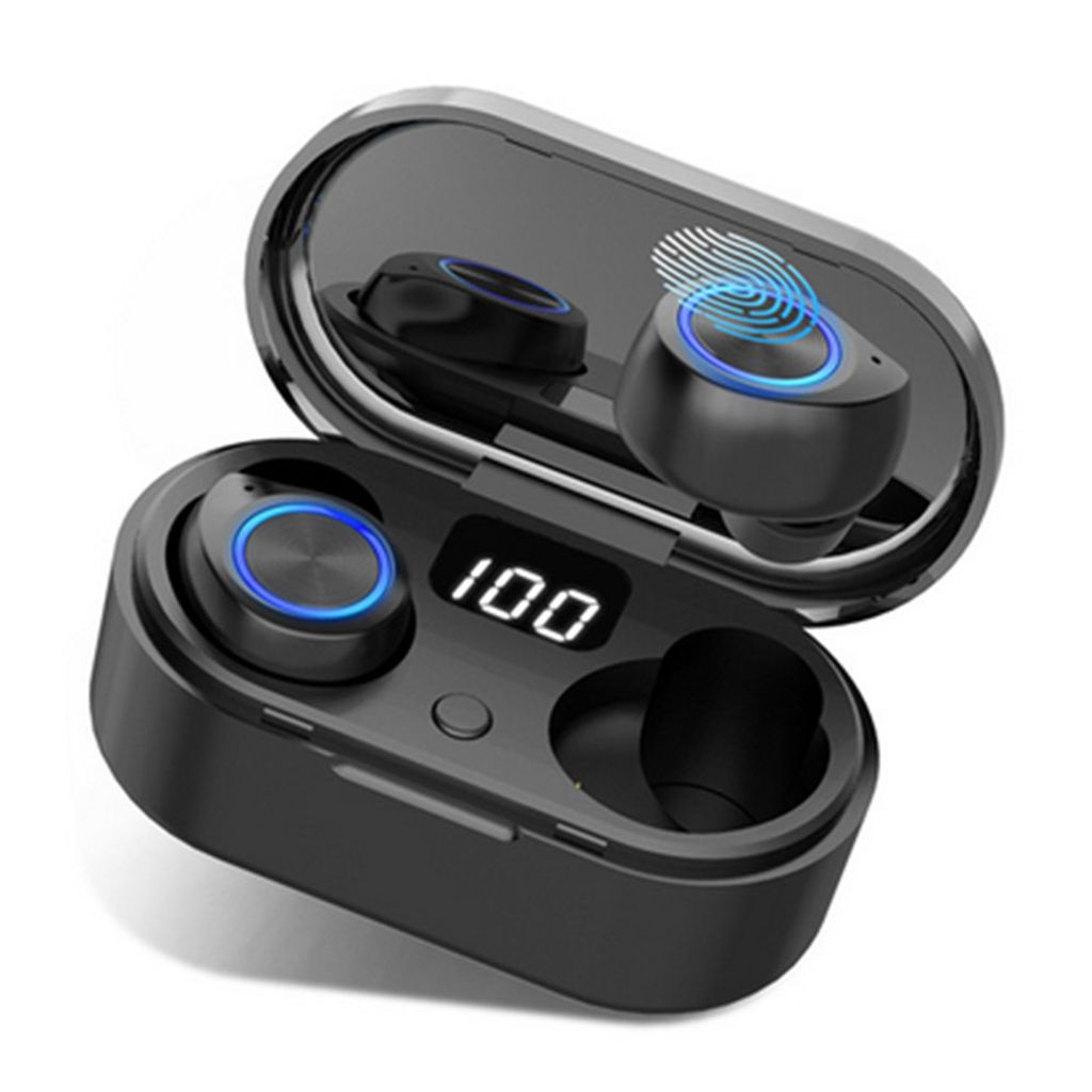 Bluetooth Kopfhörer in Ear Bluetooth 5.0 Headset Stereo-Minikopfhörer Sport Kabellose Kopfhörer mit Portable Mini Ladekästchen und Integriertem Mikrofon für Apple Airpod Android iPhone 