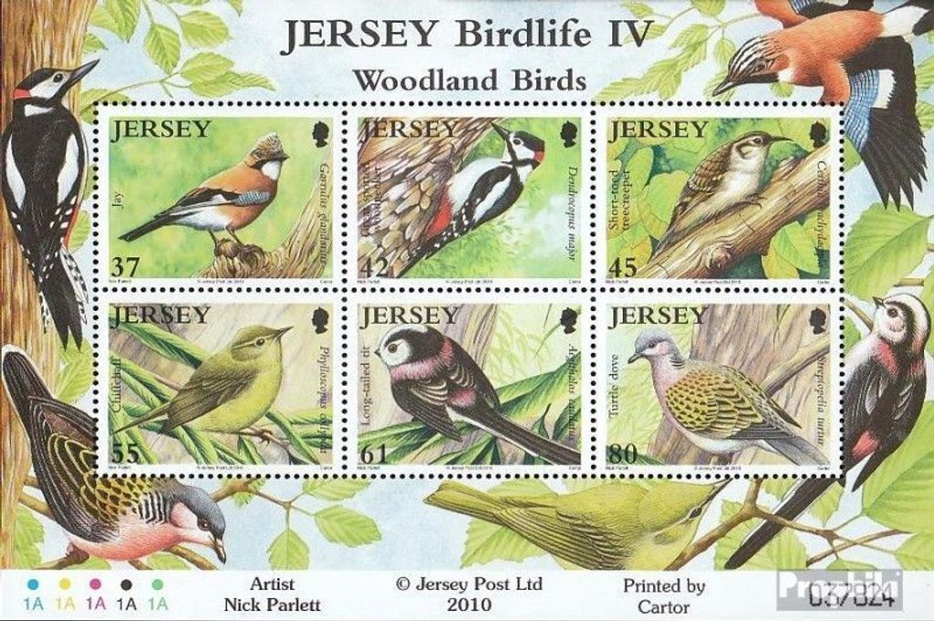 Briefmarken GB - Jersey 2010 Mi Block82 (kompl.Ausg.) postfrisch Waldvögel