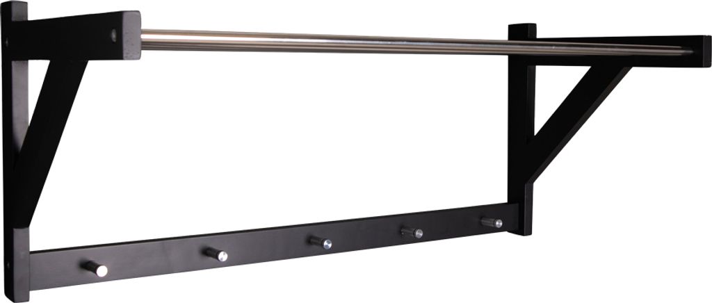 Wandgarderobe schwarz, mit den Maßen 32 cm Breite, 34 cm Höhe, 32 cm Tiefe