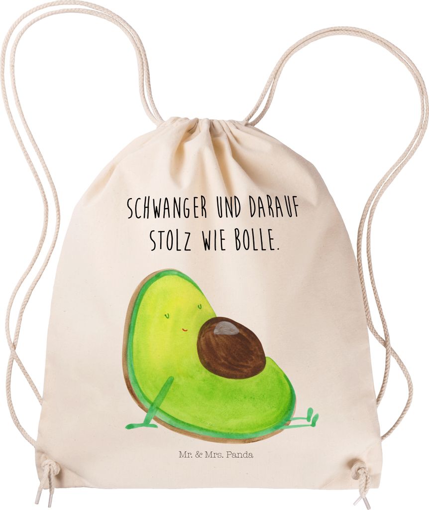 Mr. & Mrs. Panda gymnastiktasche Avocado Schwangerschaft - Transparent - Geschenk, Babyparty, Kleiner Rucksack, Stoffbeutel, Wunder, wander, Babysh...