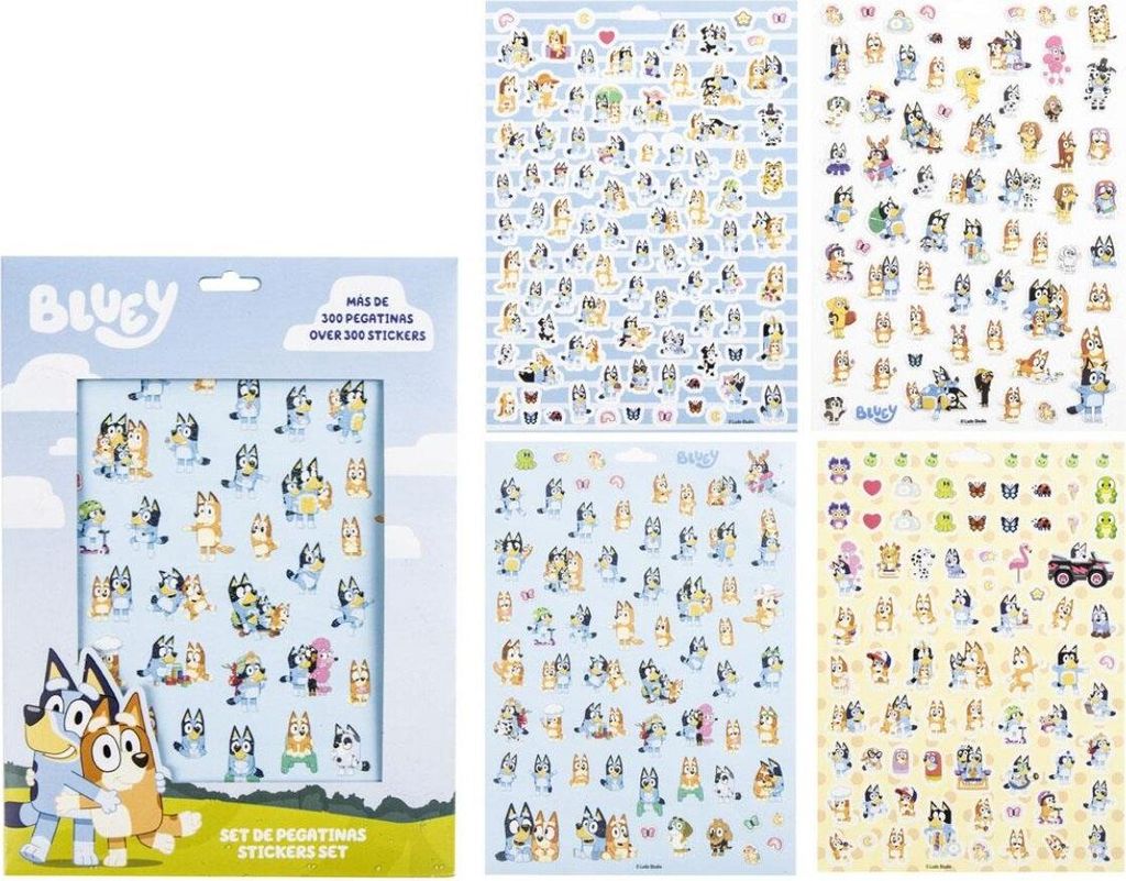 Bluey samolepka set 300 ks. letní samolepka dětská sada Obrázek produktu 