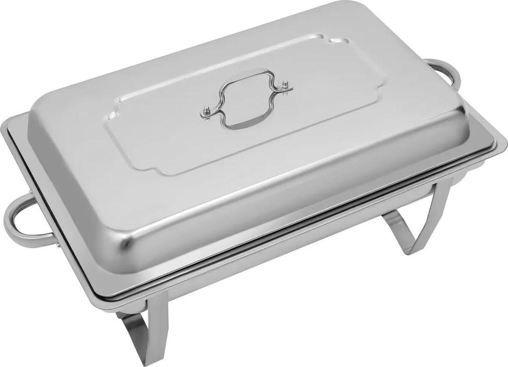 Chafing-Dish Buffet-Set - Speisenwärmer - Buffet-Server - Edelstahl - Silber