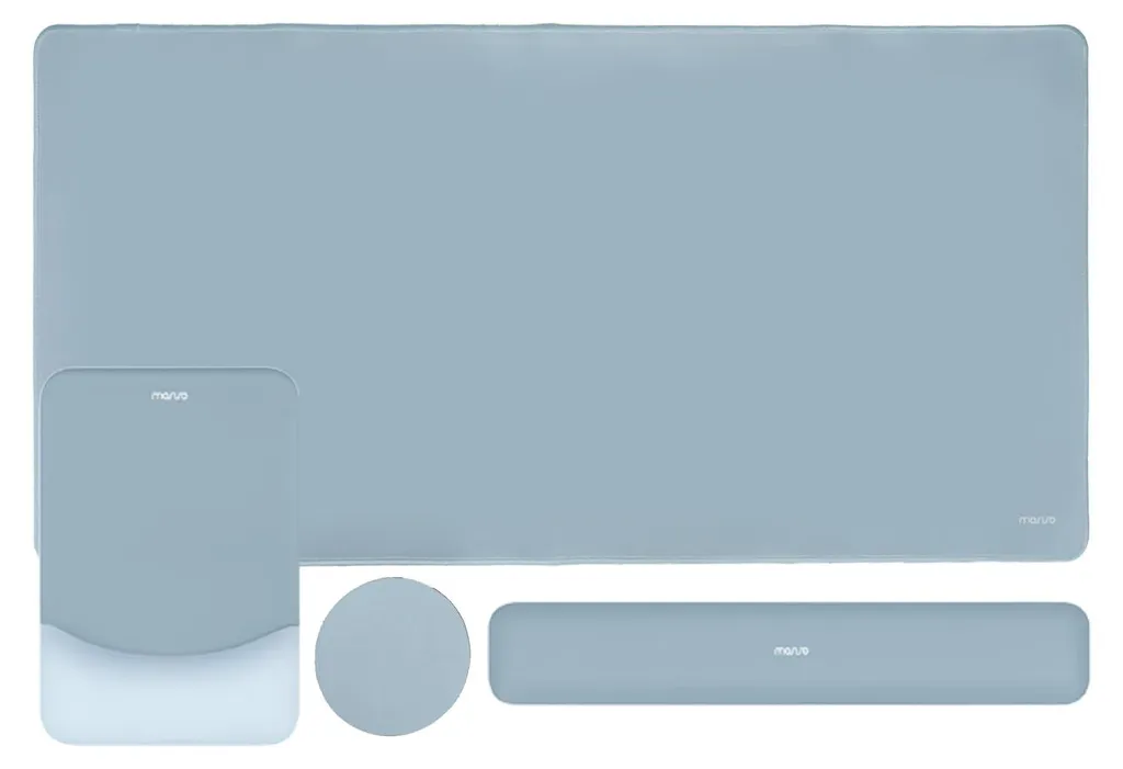 Tapis de souris ergonomique antidérapant aigue-marine avec sous-main
