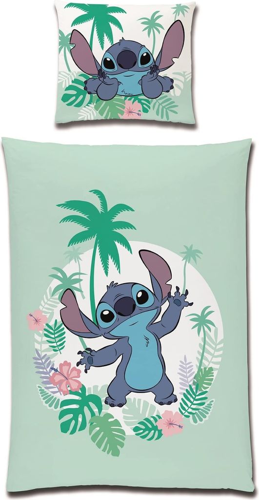 Lilo und Stitch Bettwäsche Türkis für Kinder aus 100% Produktbild 