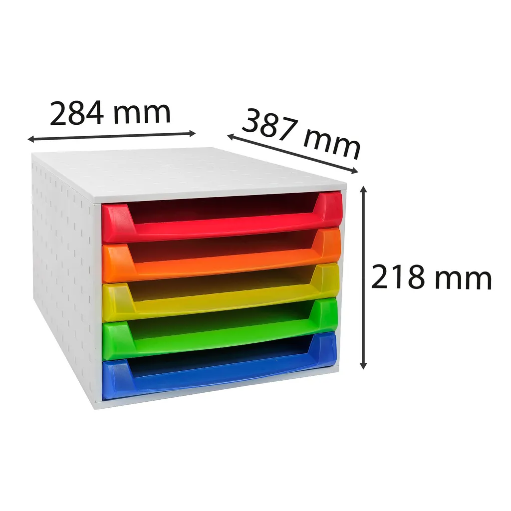 Solution anti-désordre : Module Exacompta 5 tiroirs pour classer dossiers A4+