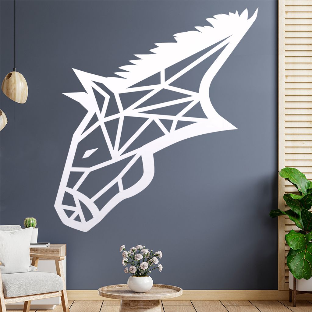 Esel Pferd Polygon Wandtattoo Wandaufkleber Wall Sticker - Dekoration, Küche, Wohnzimmer, Schlafzimmer, Badezimmer