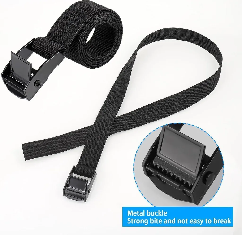Sangle de fixation réglable 65cm en Noir - Pack de 10 pour Bagages
