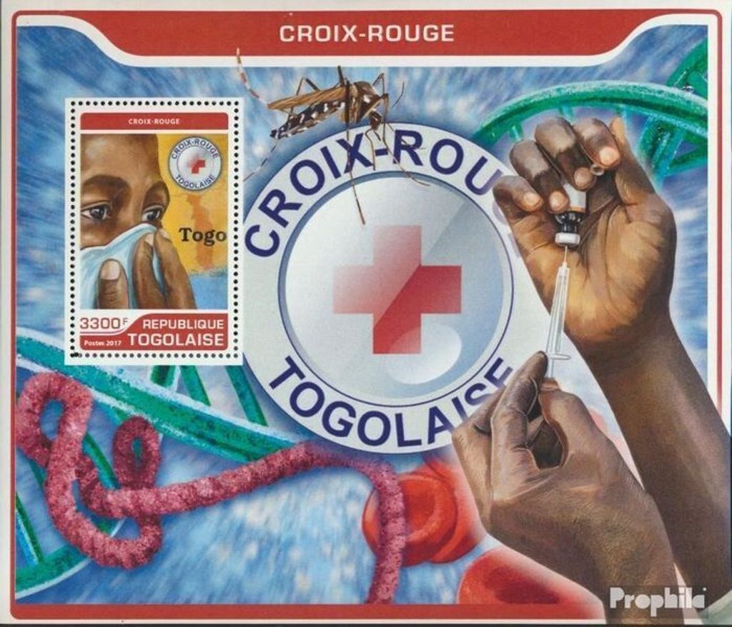 Briefmarken Togo 2017 Mi Block 1443 (kompl. Ausgabe) postfrisch Rotes Kreuz