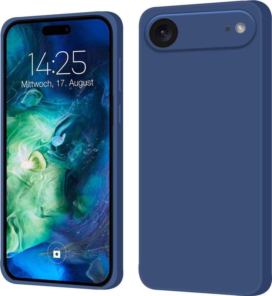 Hülle für Apple iPhone 17 Air Case Cover Bumper Silikon Softgrip Schutzhülle Farbe: Blau